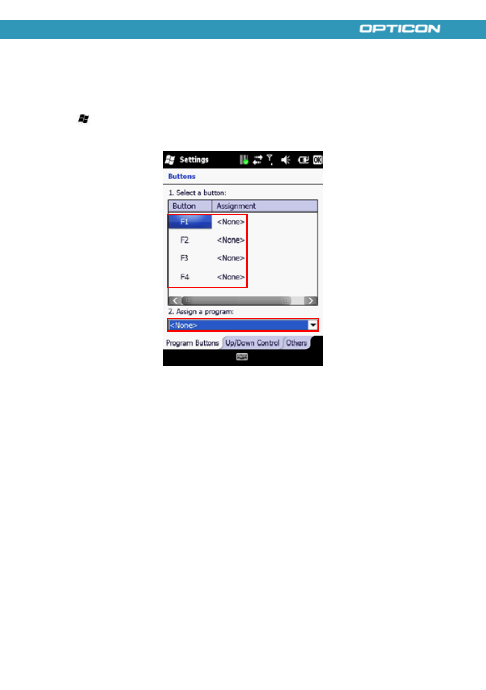 Programming buttons | Opticon H21 User Manual | Page 35 / 103