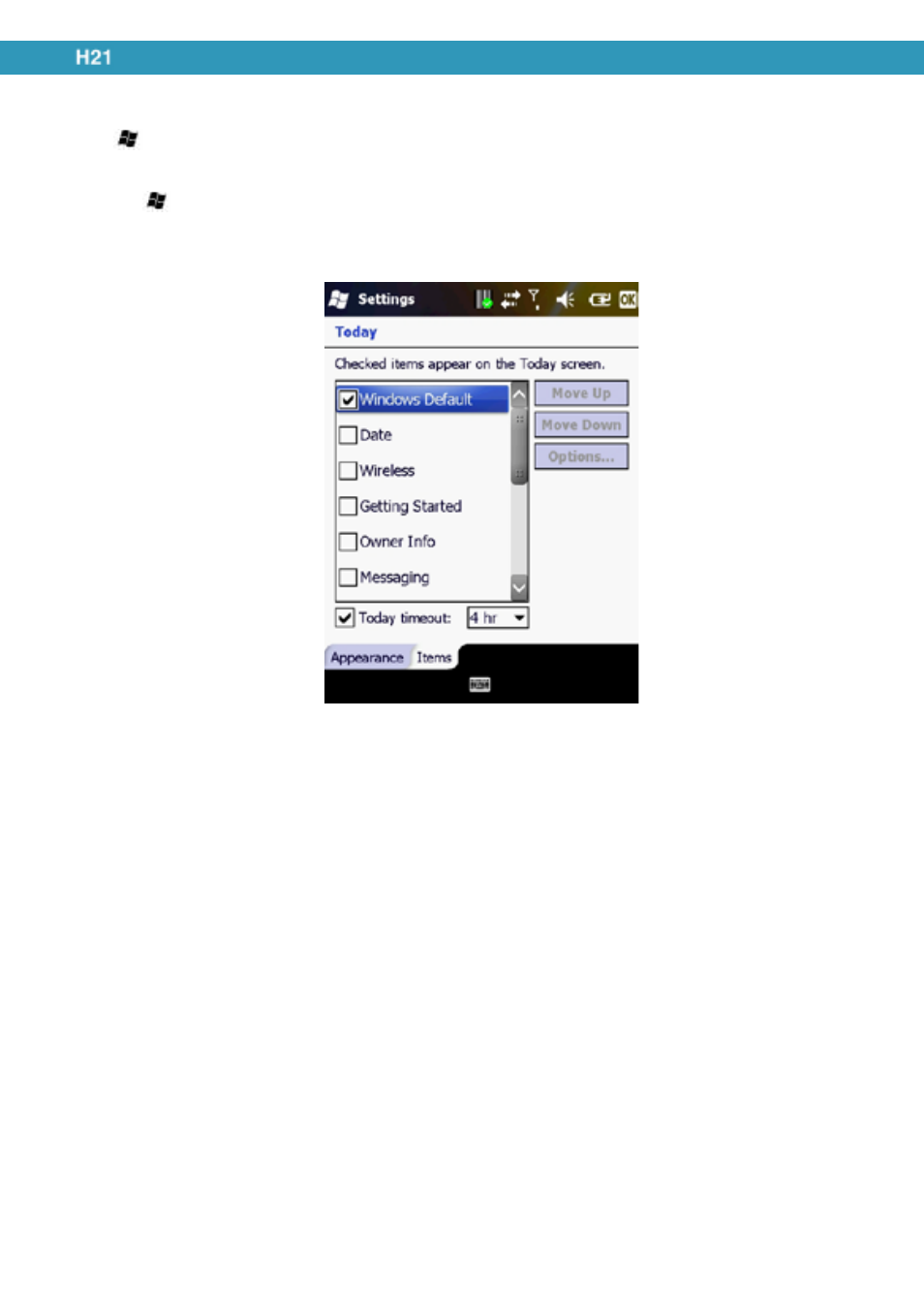 Opticon H21 User Manual | Page 38 / 103