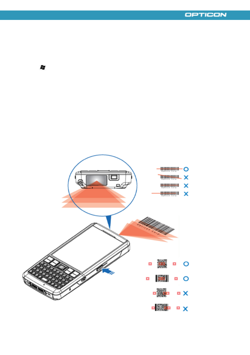 Scanning and reading barcode labels | Opticon H21 User Manual | Page 97 / 103