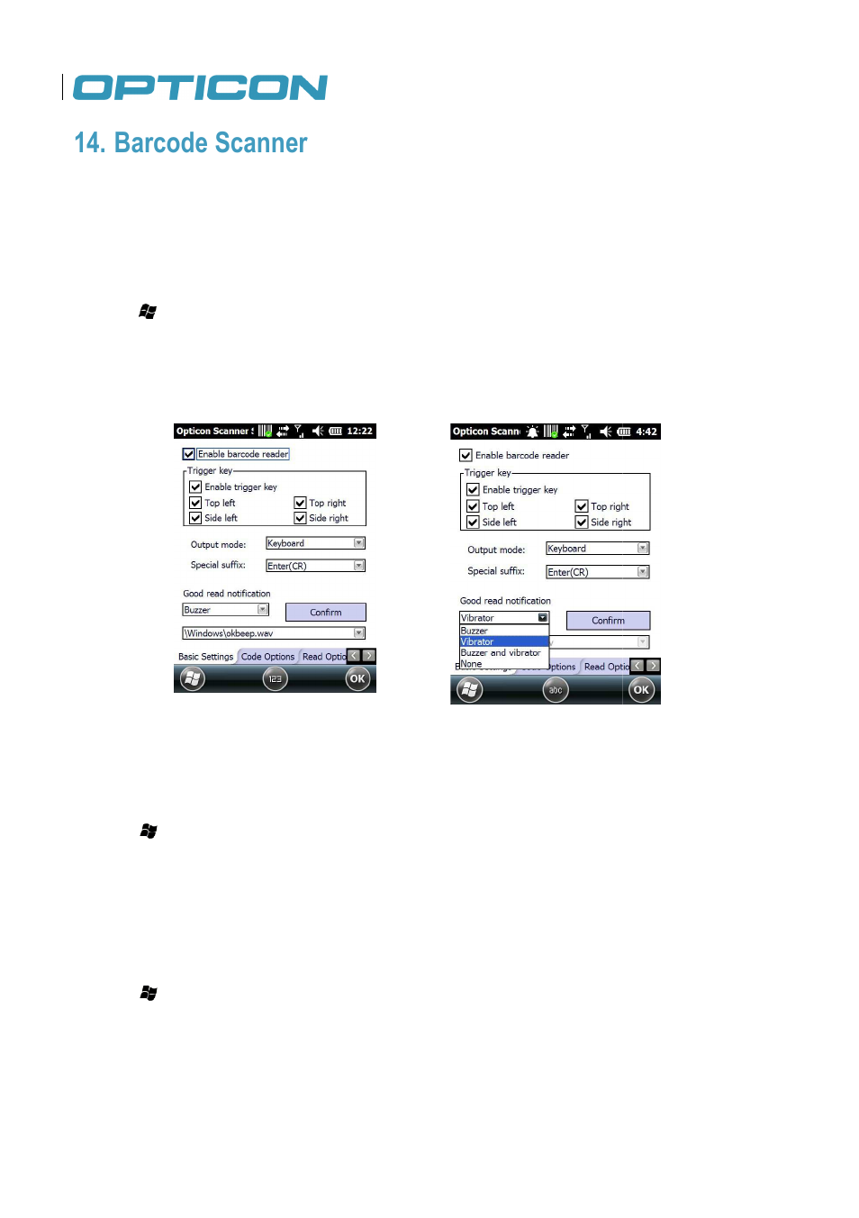 Barcode scanner | Opticon H22 User Manual | Page 102 / 110