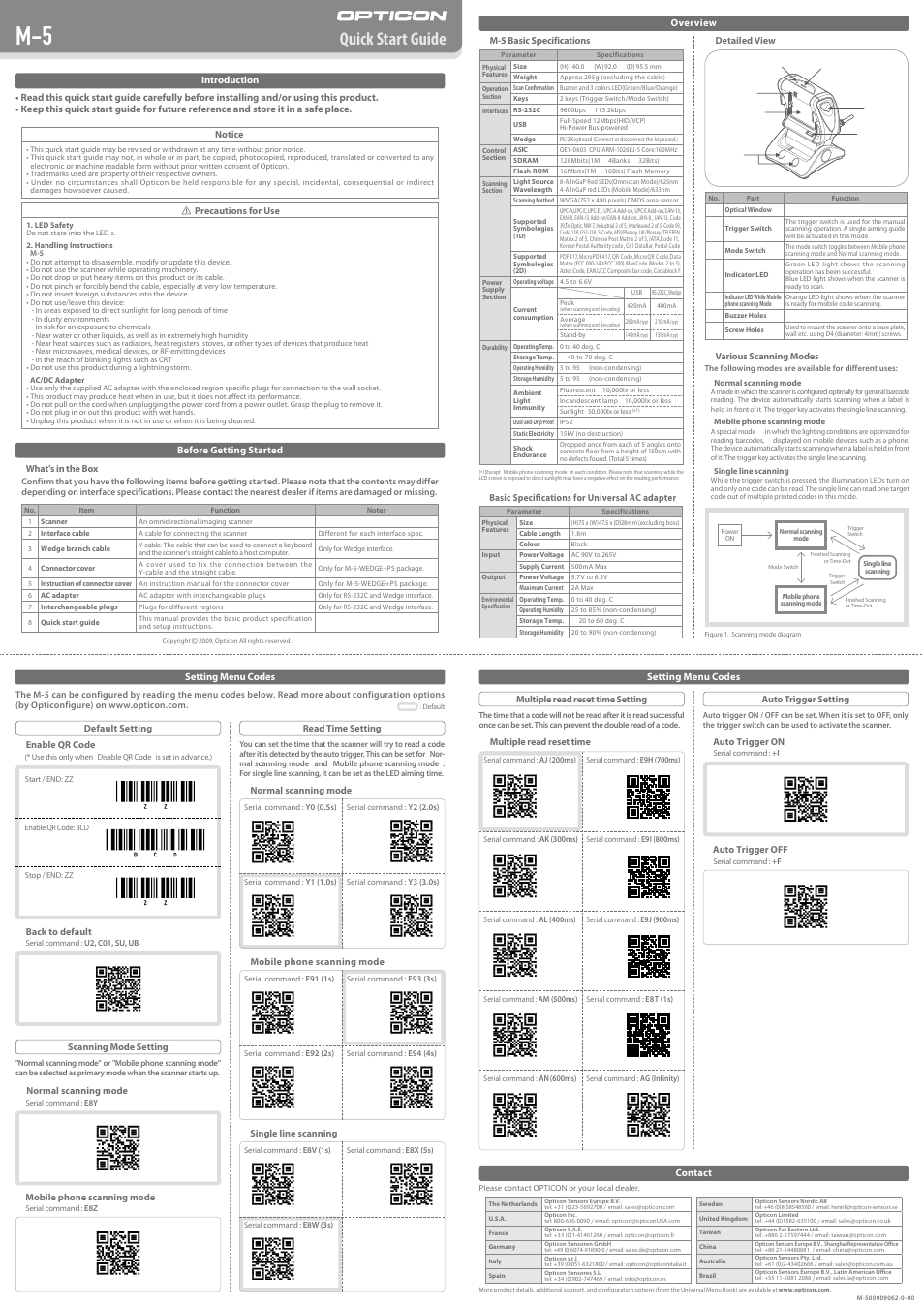 Quick start guide | Opticon M5 User Manual | Page 4 / 4