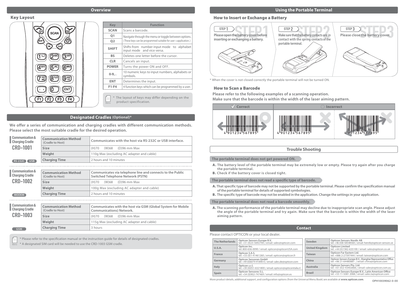 Step 3 step 2 step 1, Crd-1001, Crd-1002 | Crd-1003 | Opticon OPH 1003 User Manual | Page 2 / 2