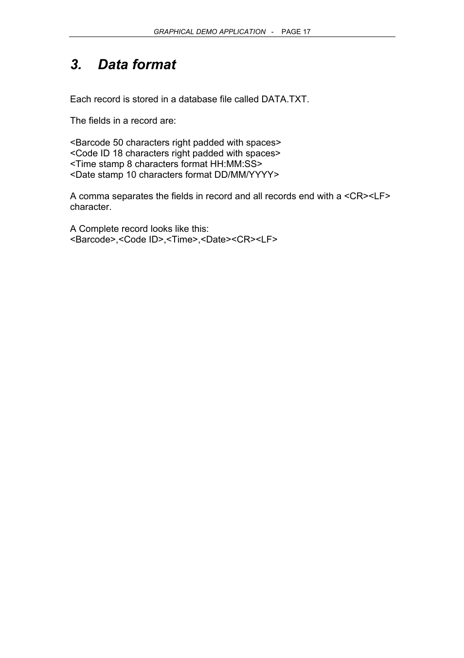 Data format, Ata format | Opticon OPL 9724 User Manual | Page 17 / 29
