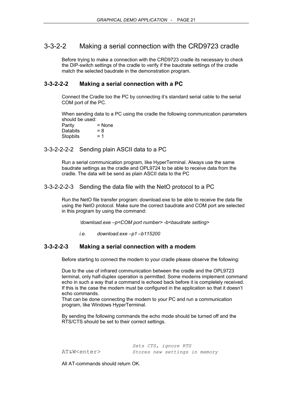 Opticon OPL 9724 User Manual | Page 21 / 29