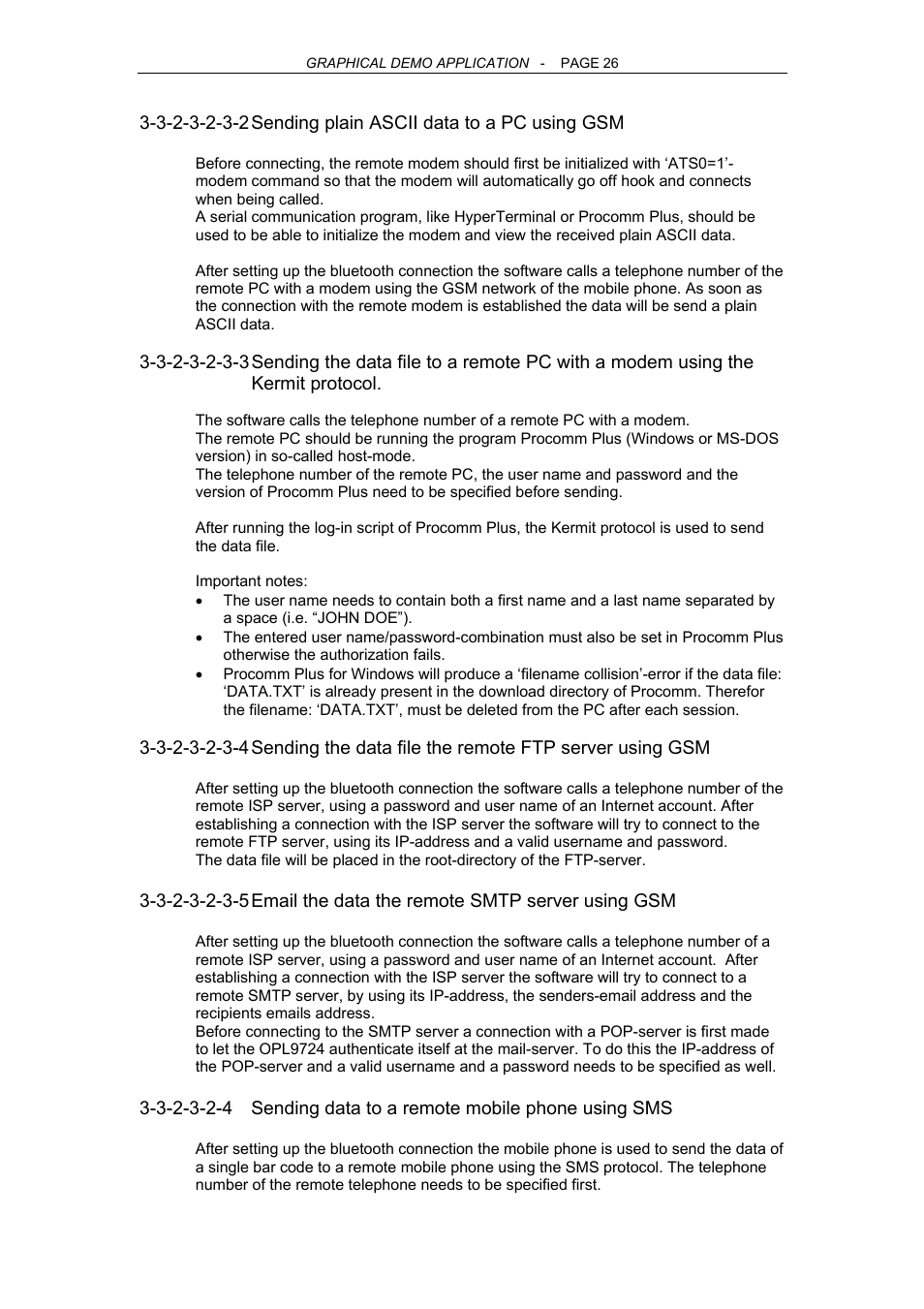 Opticon OPL 9724 User Manual | Page 26 / 29