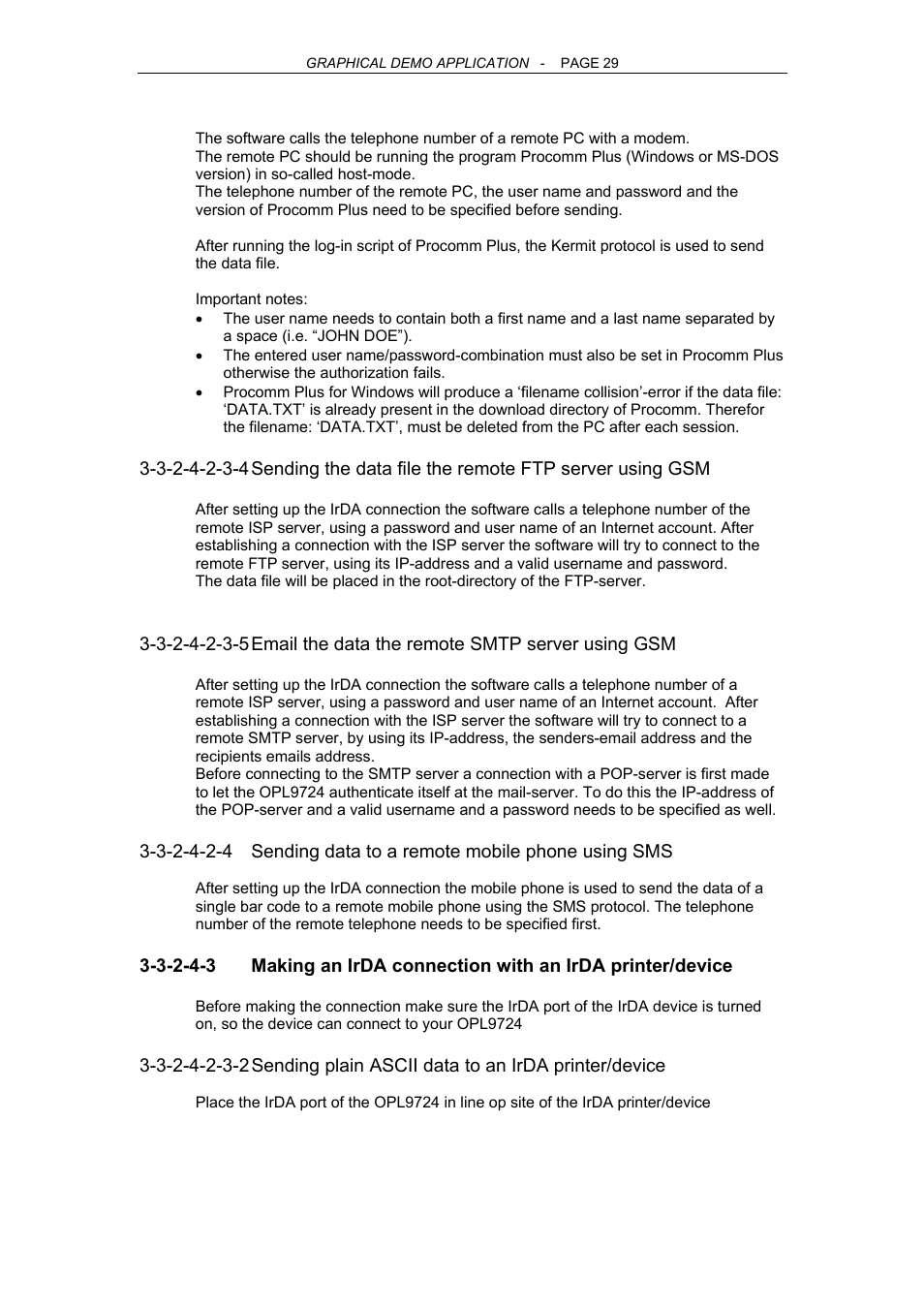 Opticon OPL 9724 User Manual | Page 29 / 29