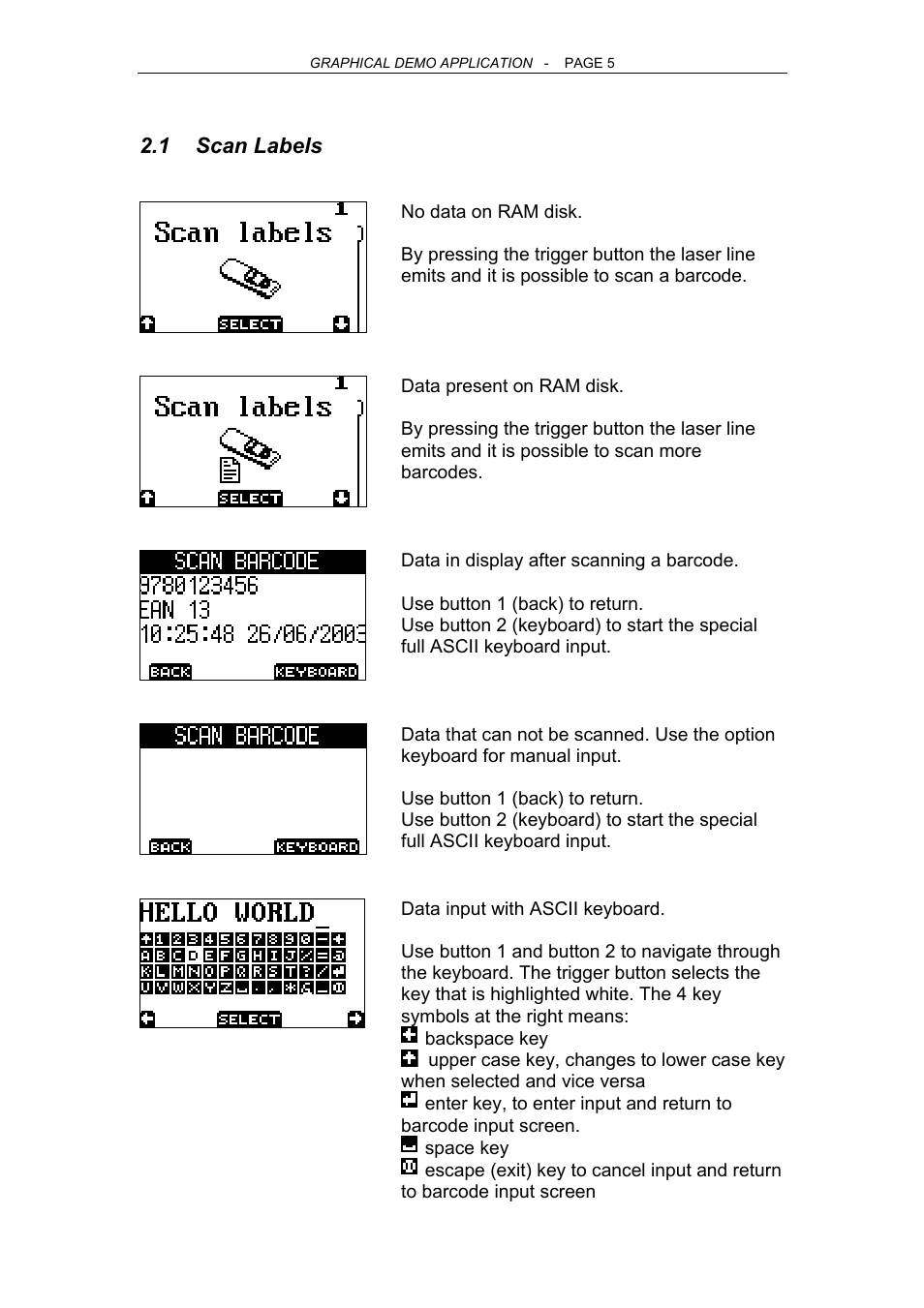 Scan labels | Opticon OPL 9724 User Manual | Page 5 / 29