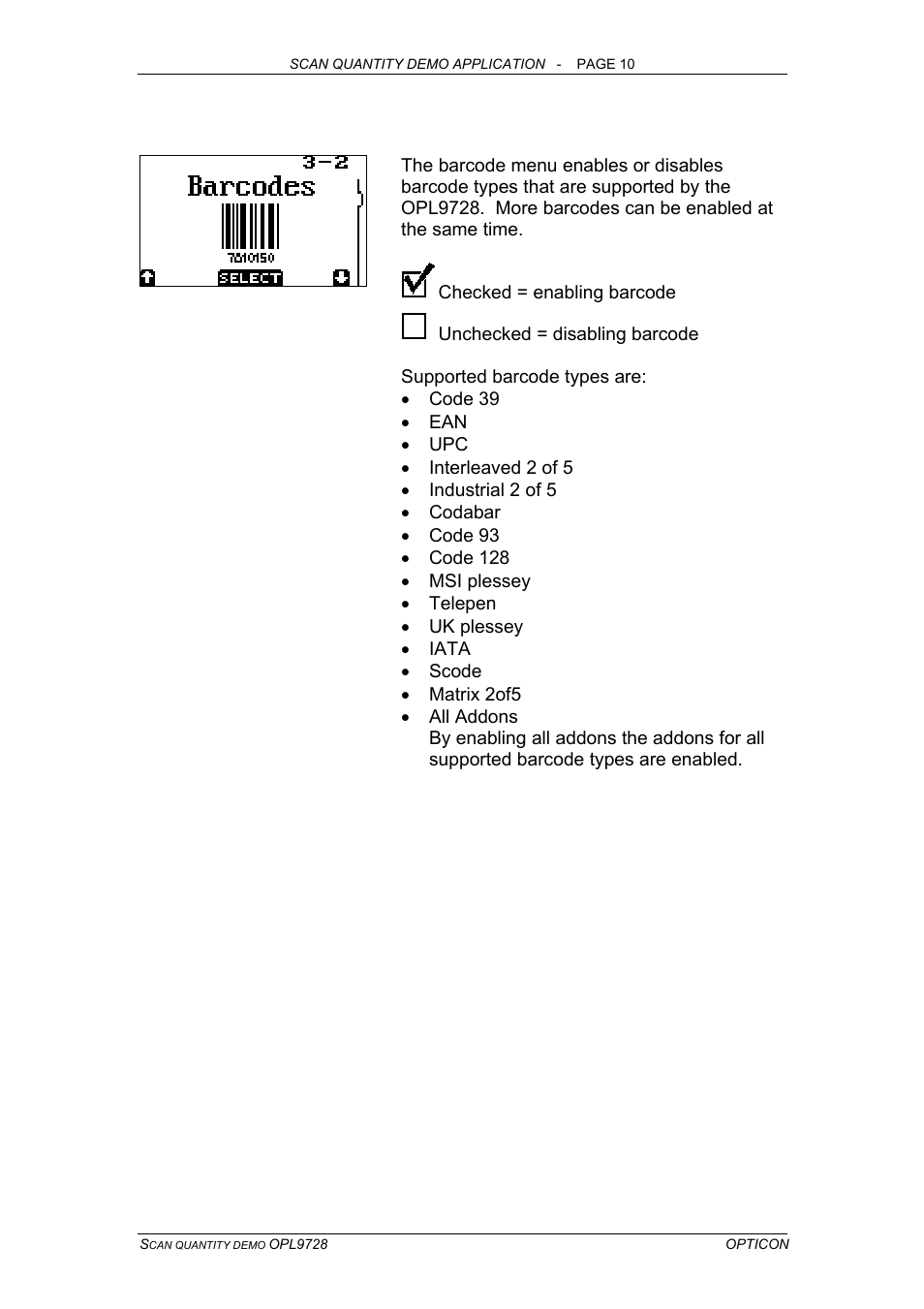 Opticon OPL 9728 User Manual | Page 10 / 19