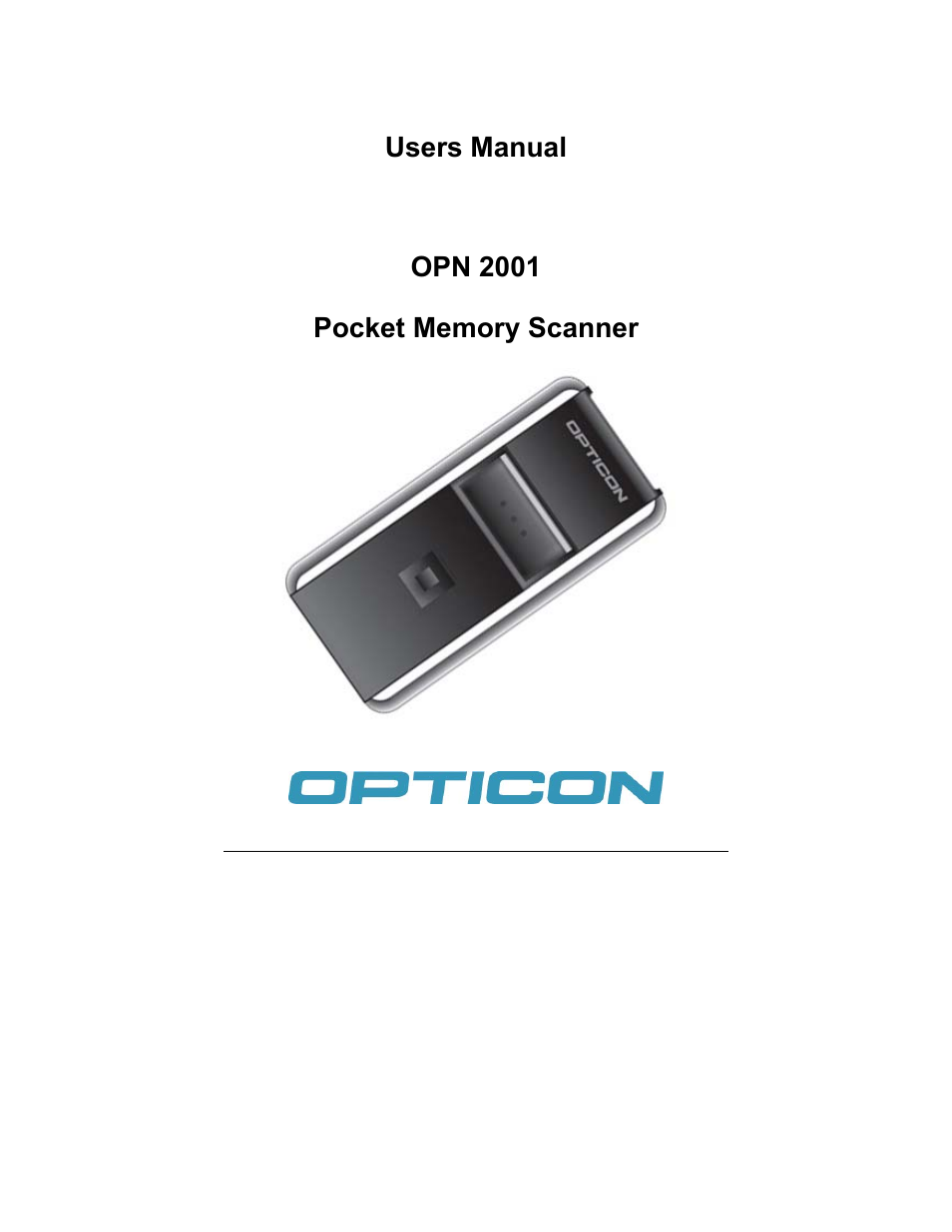 Opticon OPN 2001 User Manual User Manual | 11 pages