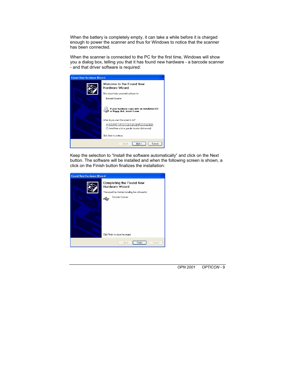 Opticon OPN 2001 User Manual User Manual | Page 9 / 11