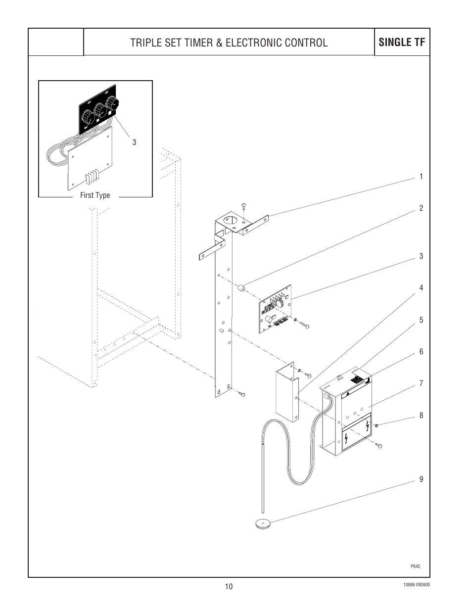 Bunn, Single tf, Triple set timer & electronic control | 3first type, Se t lo ck lock set, P642 | Bunn 1.5 GALLON User Manual | Page 10 / 35