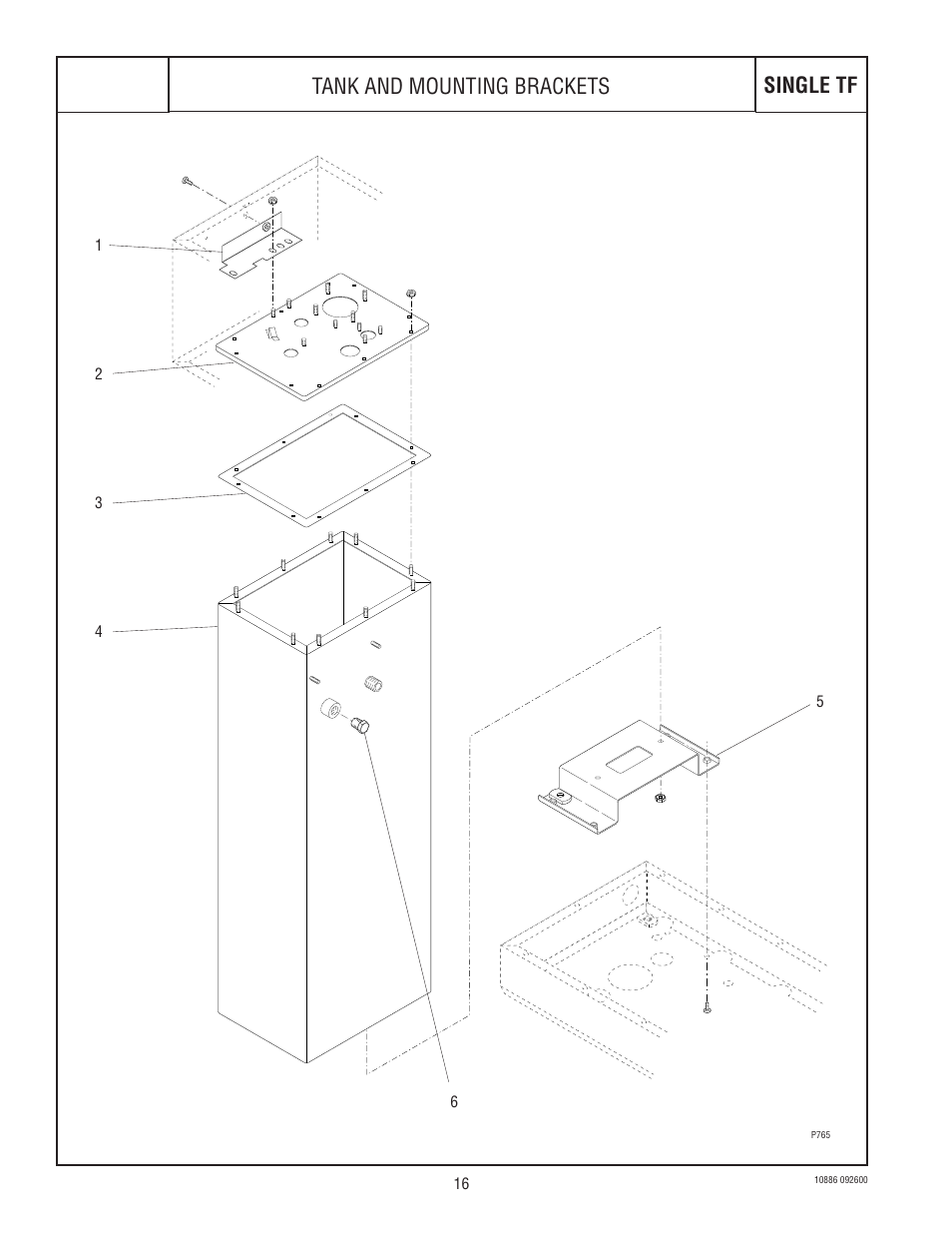 Bunn, Single tf, Tank and mounting brackets | Bunn 1.5 GALLON User Manual | Page 16 / 35