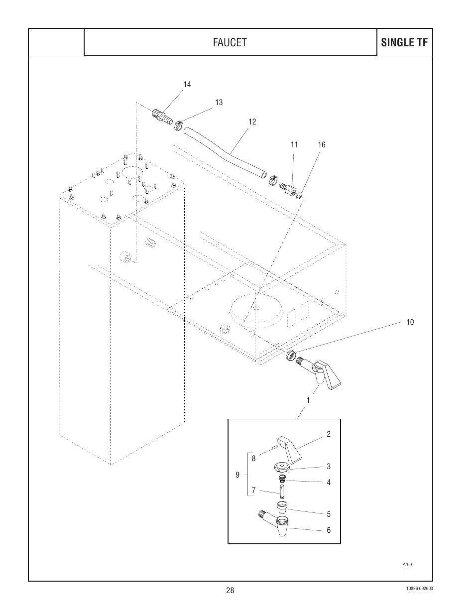 Bunn, Single tf, Faucet | Bunn 1.5 GALLON User Manual | Page 28 / 35