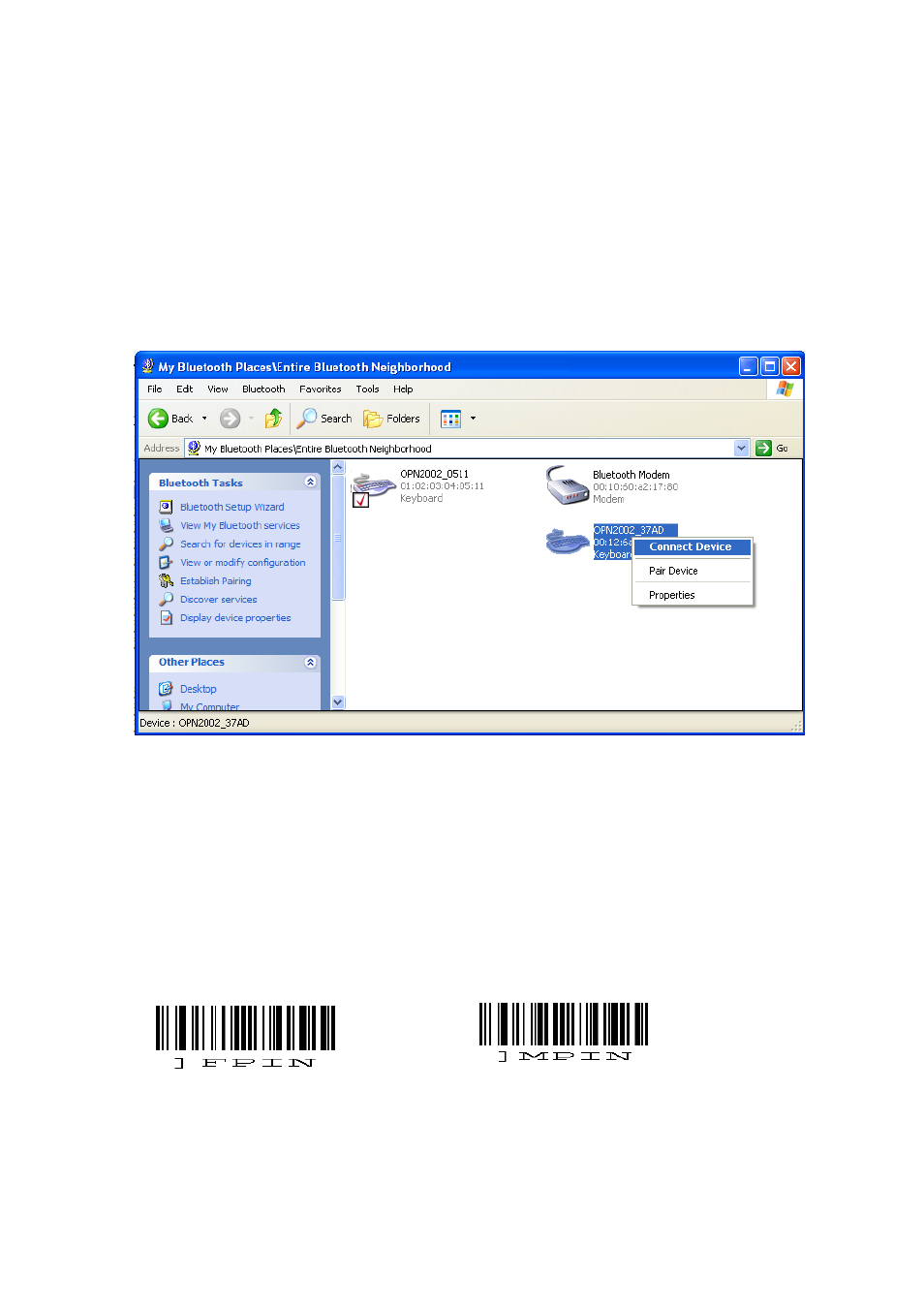 Opticon OPN 2002 v35315 Bluetooth demo Quick Guide User Manual | Page 3 / 13