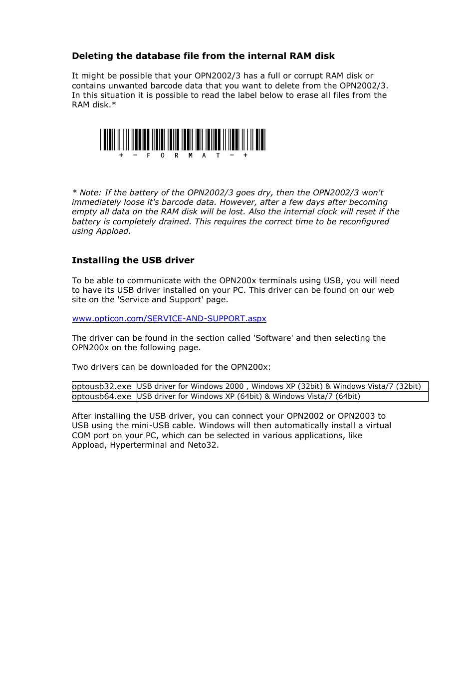 Format | Opticon OPN 2002 v35412 Batch demo Quick Guide User Manual | Page 5 / 14