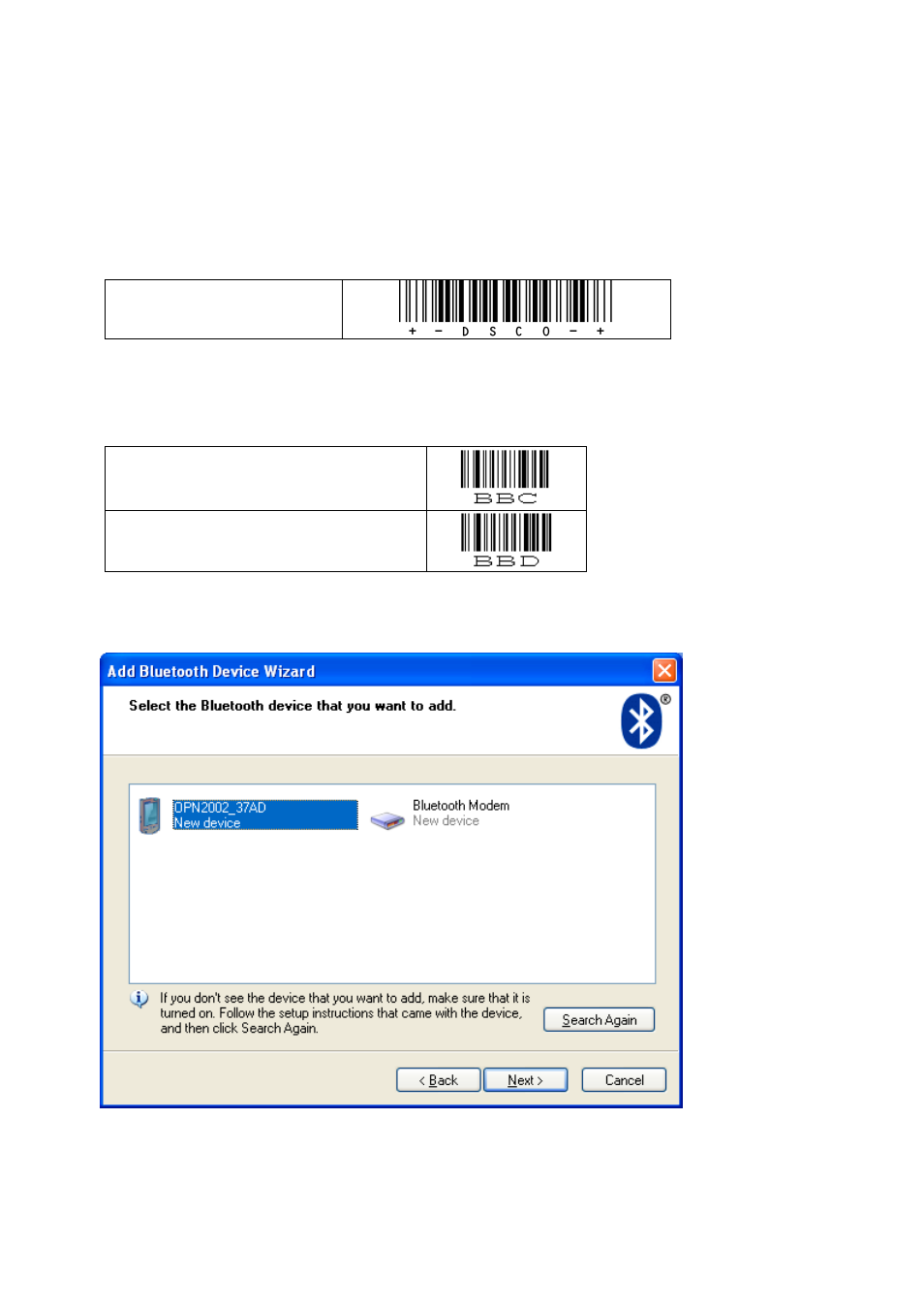 Dsco | Opticon OPN 2002 v35106 Bluetooth OPN2001 simulation Quick Guide User Manual | Page 6 / 11