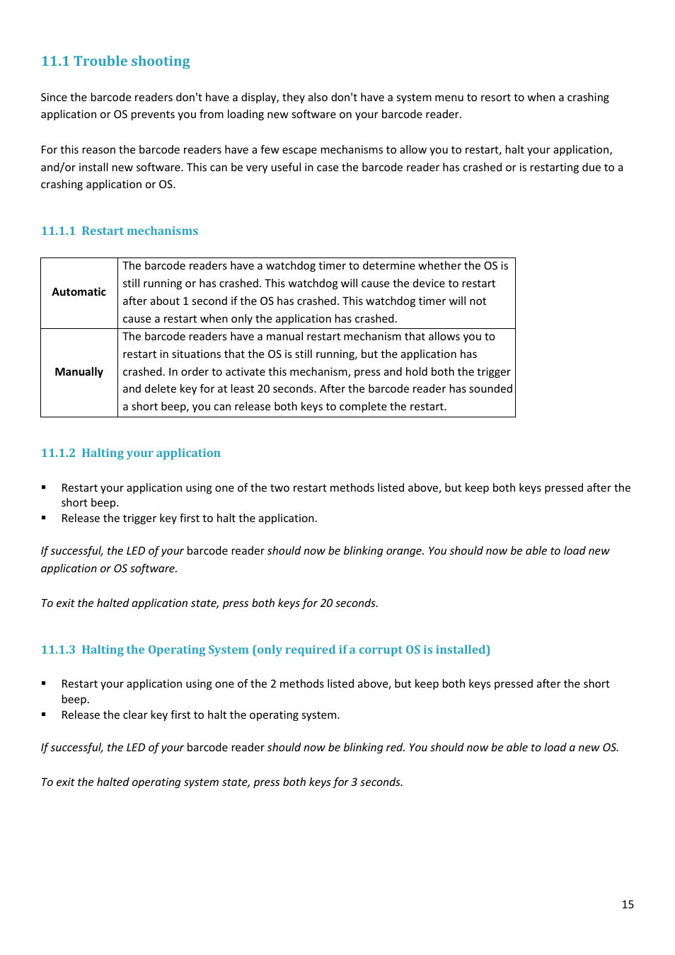 Trouble shooting | Opticon PX 20 v37938 Batch demo Quick Guide User Manual | Page 15 / 23