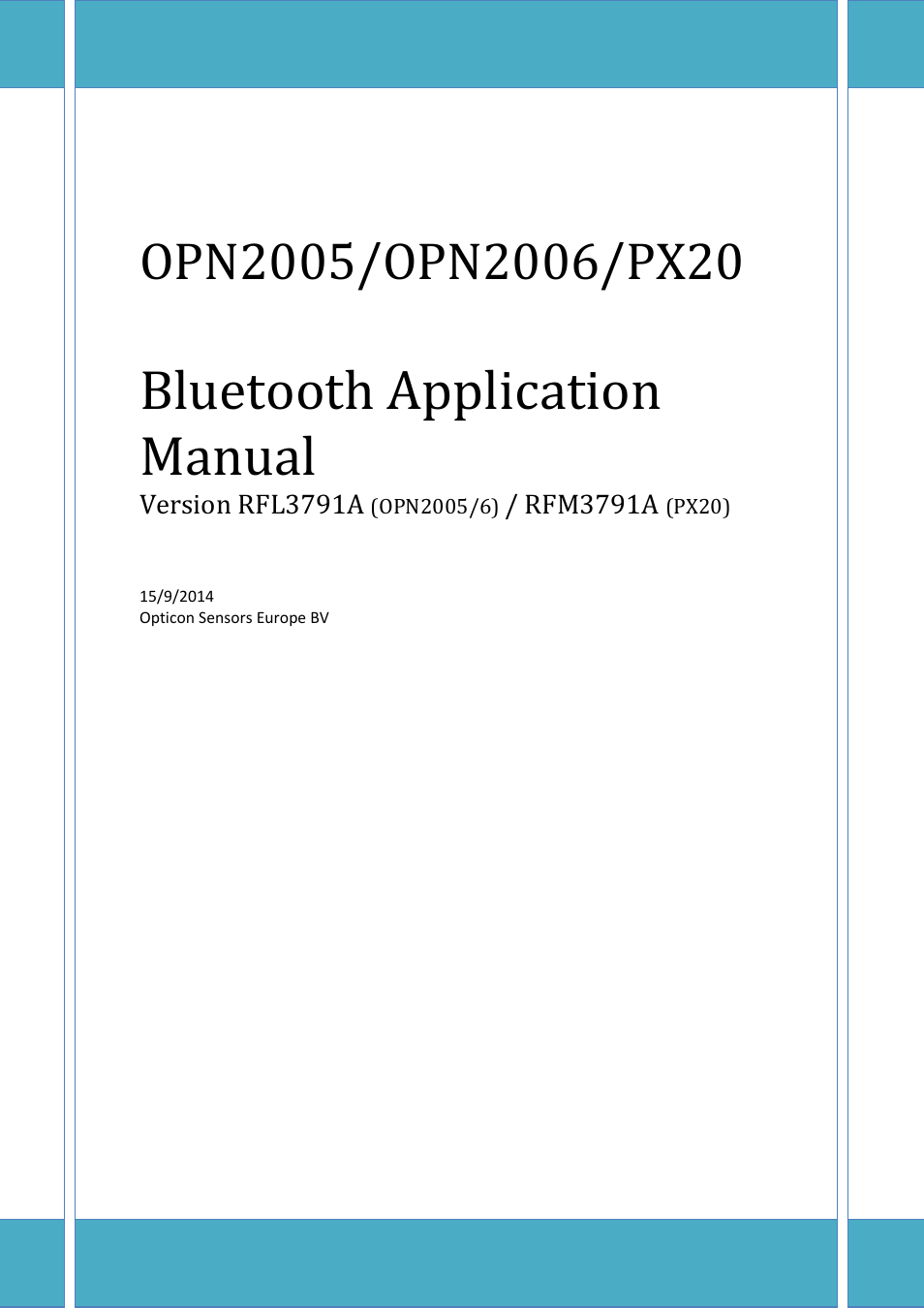 Opticon PX 20 v3791A Bluetooth demo Quick Guide User Manual | 16 pages