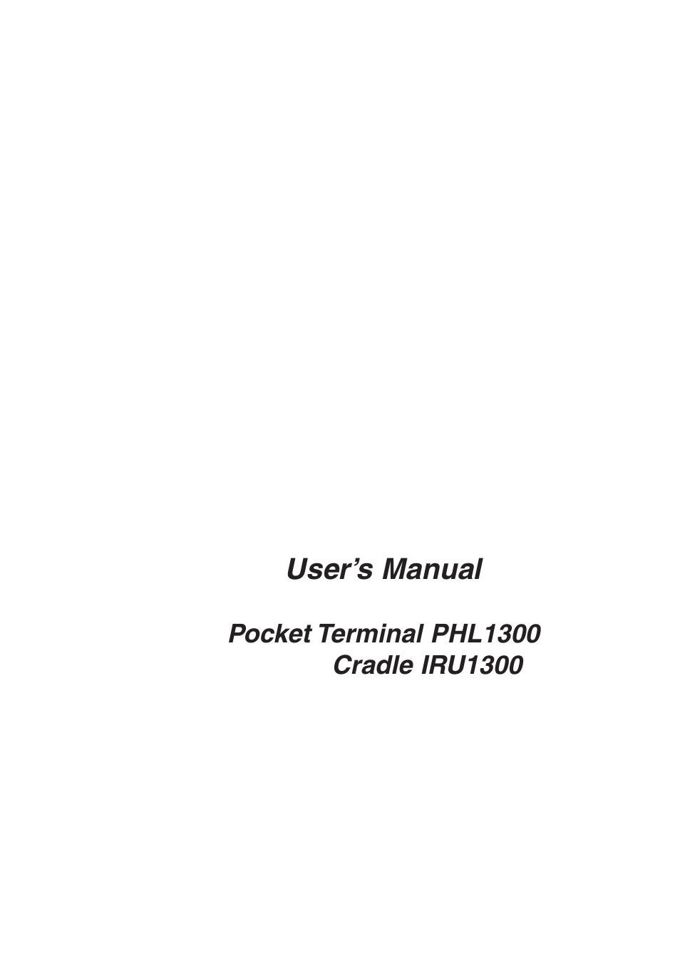 Opticon PHL 1300 User Manual | 24 pages