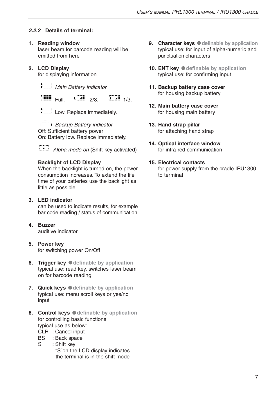 Opticon PHL 1300 User Manual | Page 7 / 24