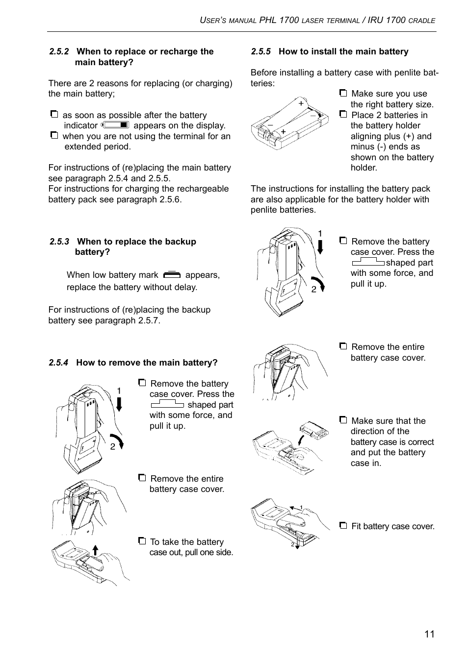 Opticon PHL 1700 User Manual | Page 11 / 24