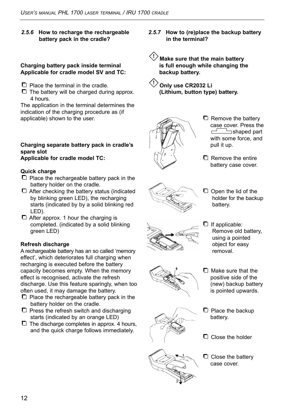 Opticon PHL 1700 User Manual | Page 12 / 24