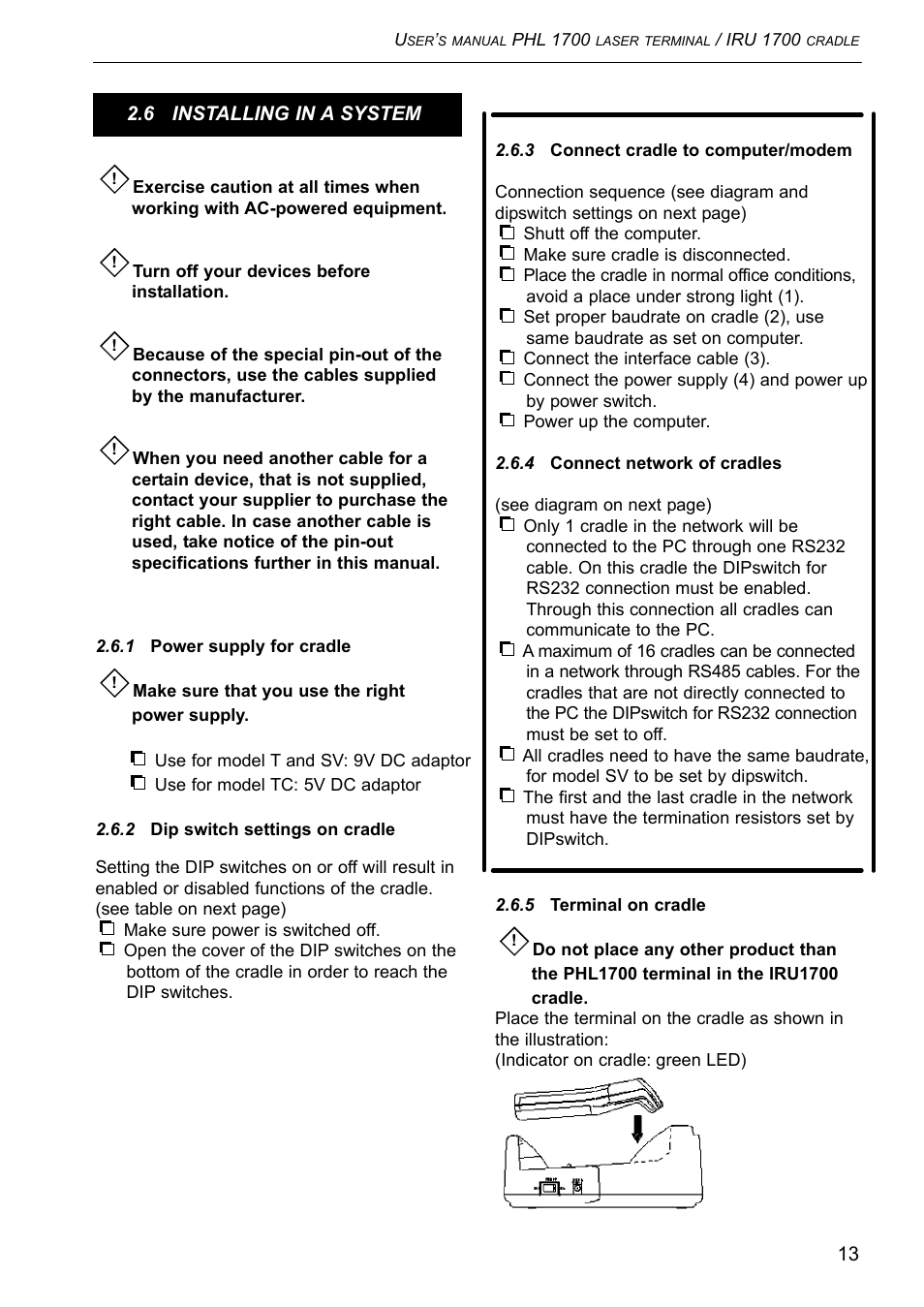 Opticon PHL 1700 User Manual | Page 13 / 24