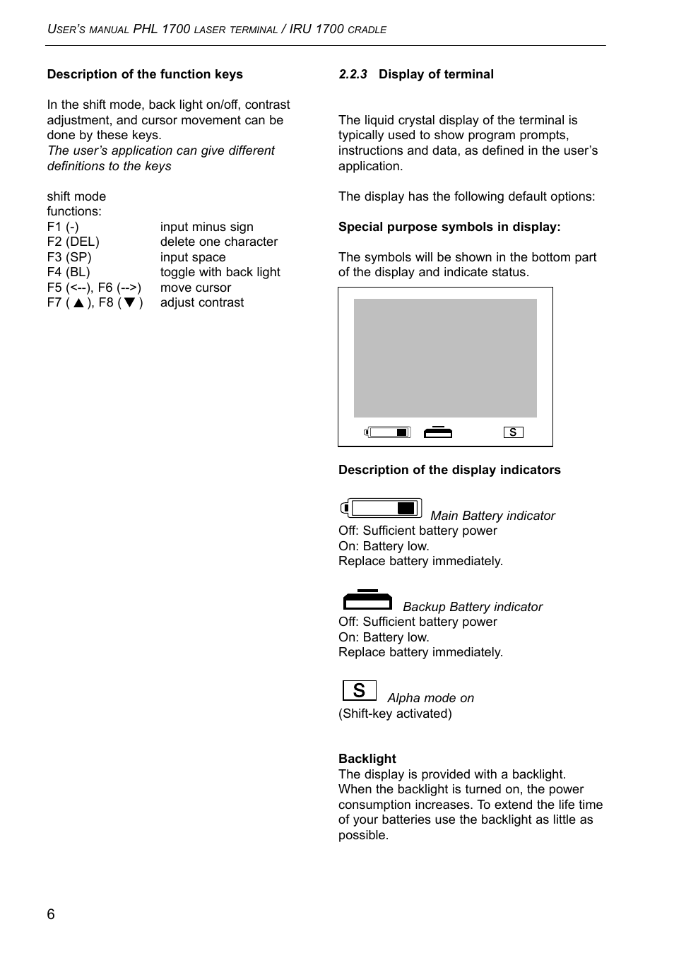 Opticon PHL 1700 User Manual | Page 6 / 24