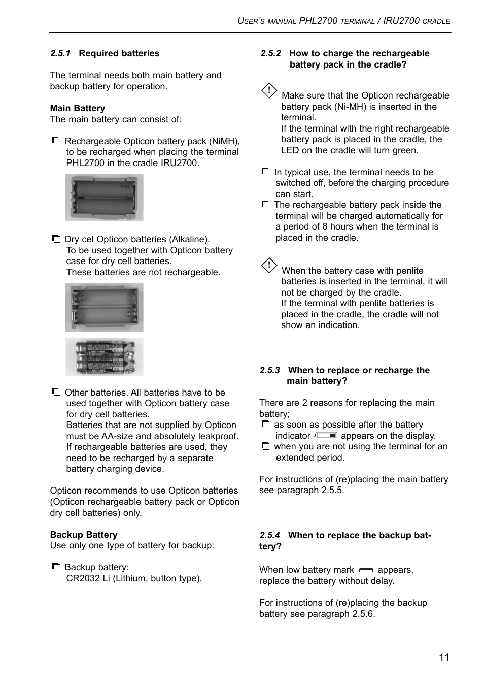 Opticon PHL 2700-RFDC User Manual | Page 11 / 24