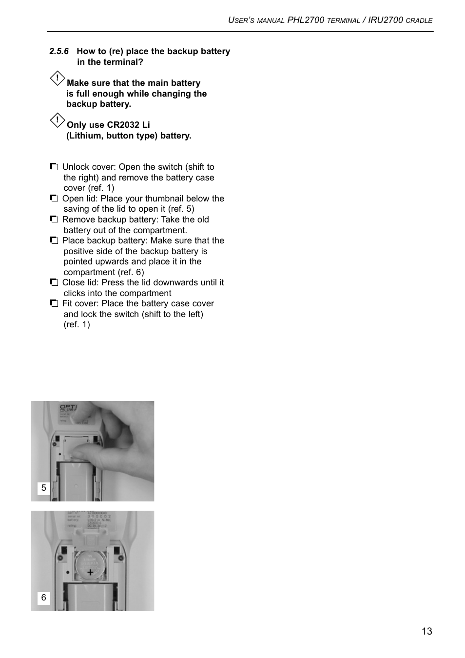 Opticon PHL 2700-RFDC User Manual | Page 13 / 24