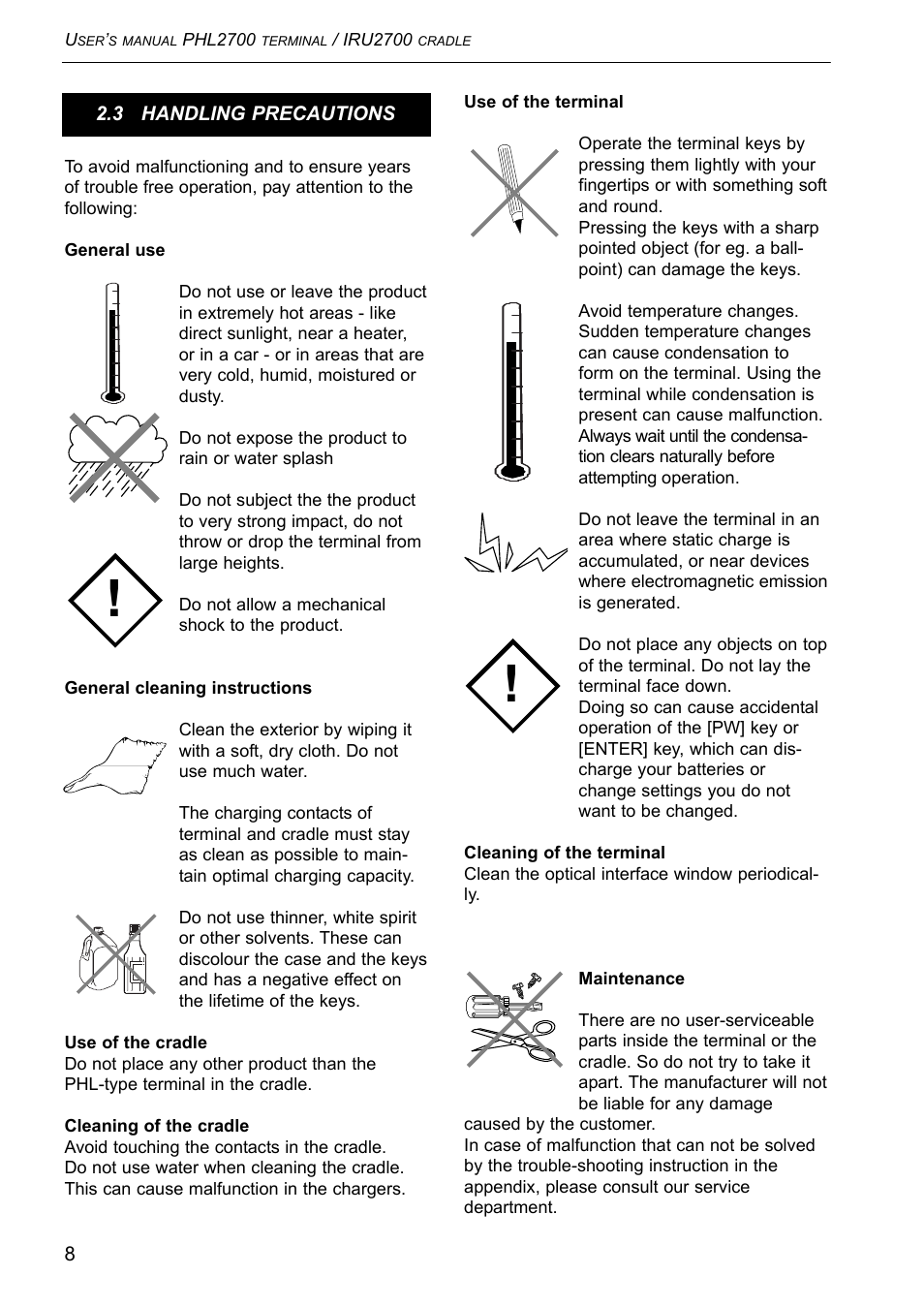 Opticon PHL 2700-RFDC User Manual | Page 8 / 24