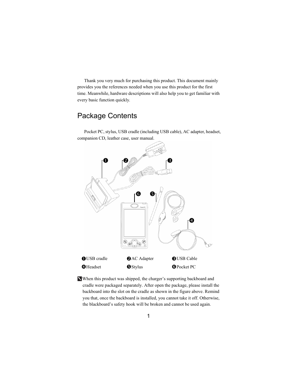 Package contents | Opticon PHL 5300 Quickstart Guide User Manual | Page 3 / 25