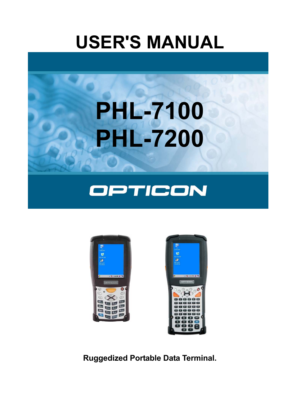 Opticon PHL 7200 User Manual User Manual | 168 pages