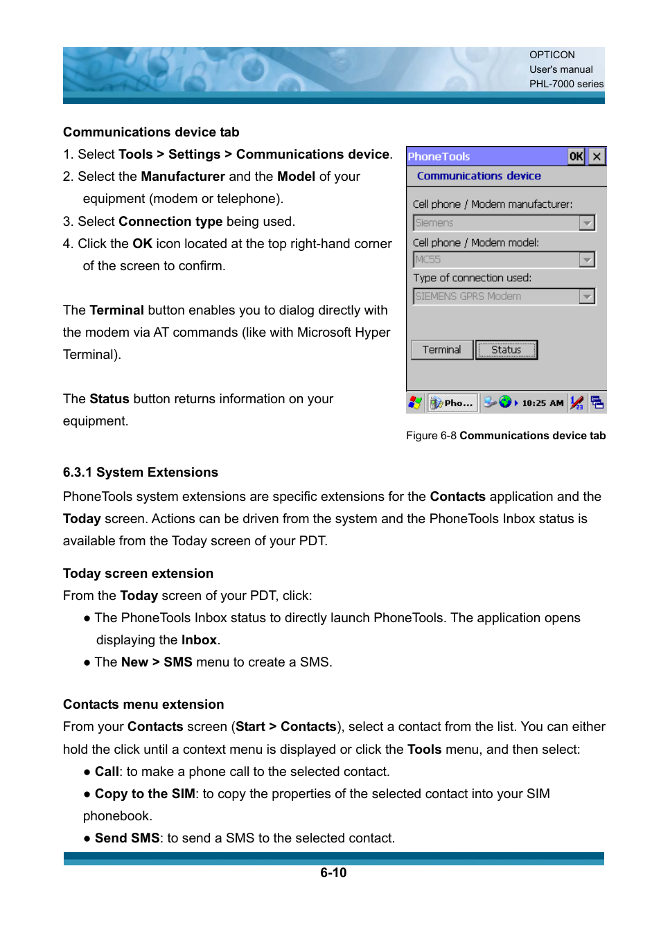 Opticon PHL 7200 User Manual User Manual | Page 153 / 168