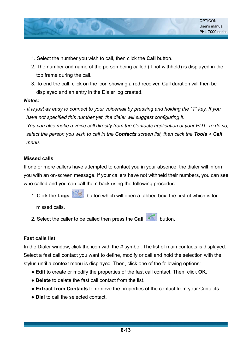 Opticon PHL 7200 User Manual User Manual | Page 156 / 168