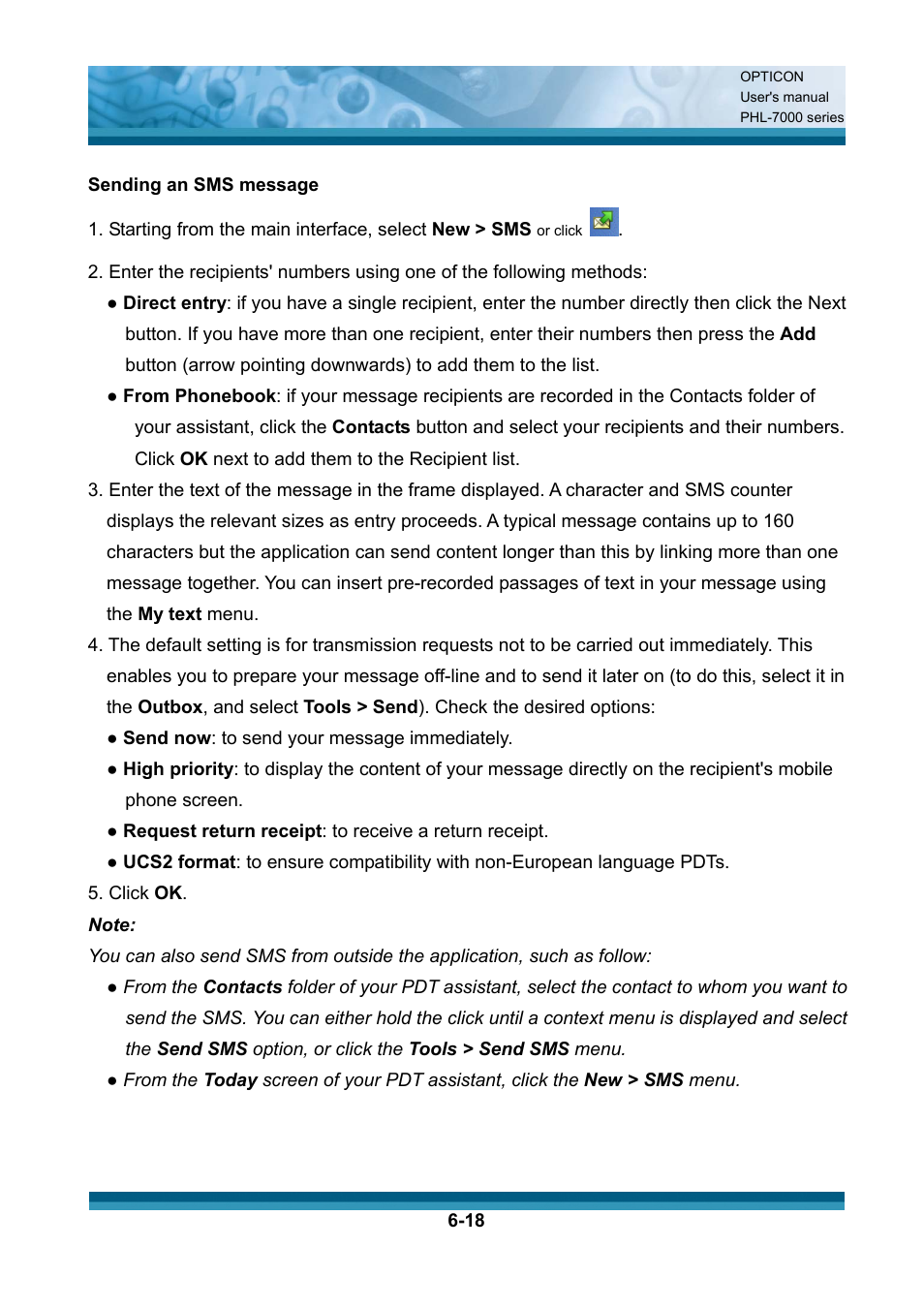 Opticon PHL 7200 User Manual User Manual | Page 161 / 168