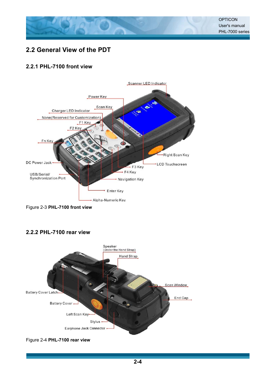 2 general view of the pdt | Opticon PHL 7200 User Manual User Manual | Page 23 / 168