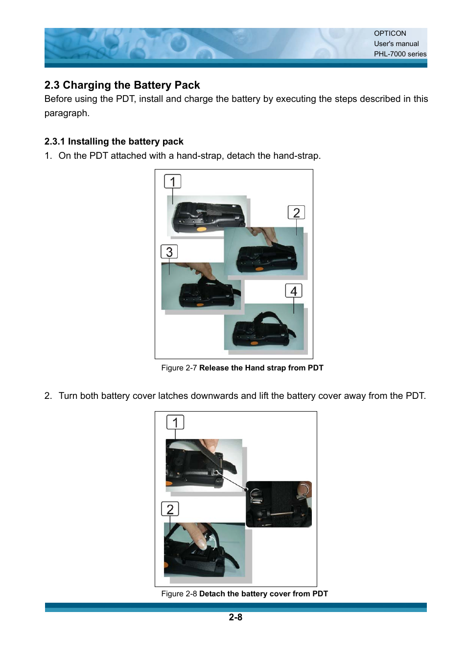 3 charging the battery pack | Opticon PHL 7200 User Manual User Manual | Page 27 / 168