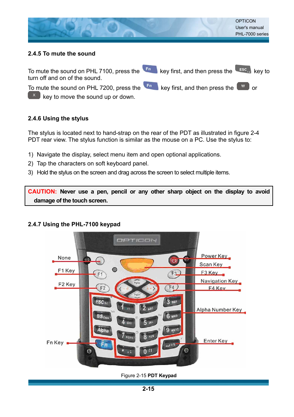 Opticon PHL 7200 User Manual User Manual | Page 34 / 168