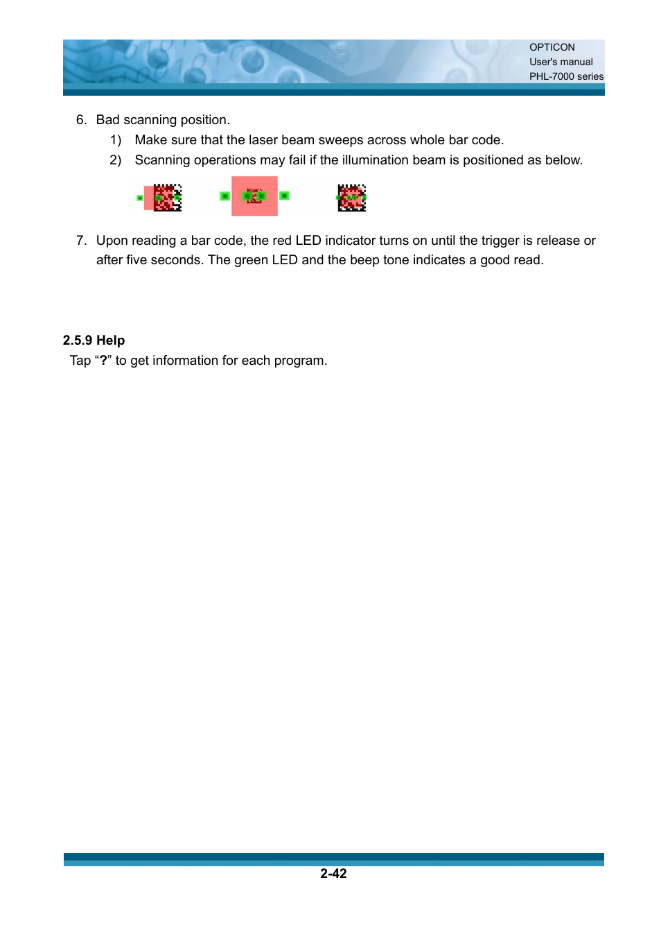 Opticon PHL 7200 User Manual User Manual | Page 61 / 168