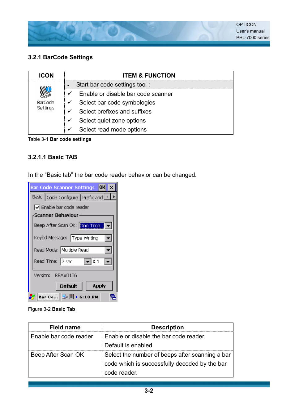 Opticon PHL 7200 User Manual User Manual | Page 65 / 168