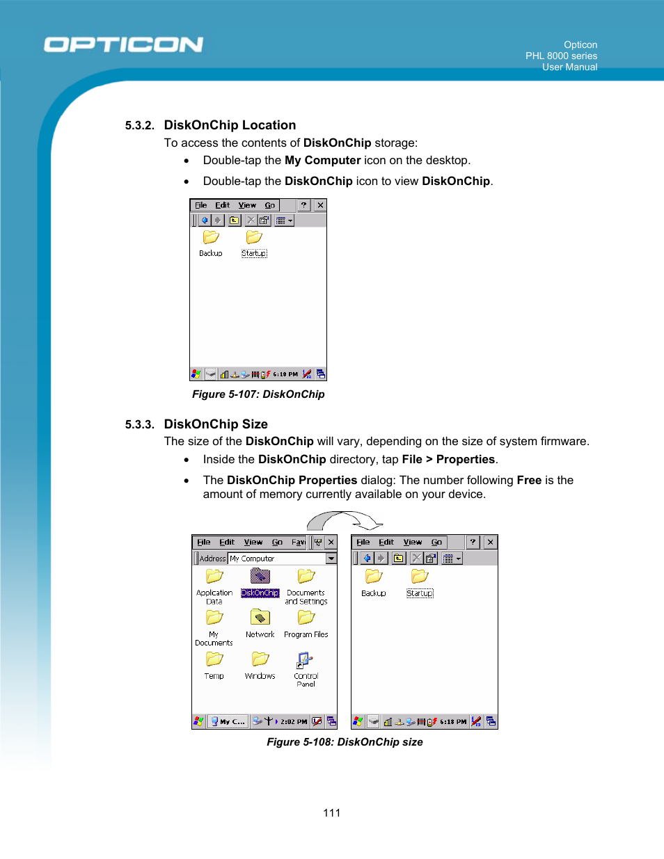 Opticon PHL 8000 User Manual | Page 111 / 113