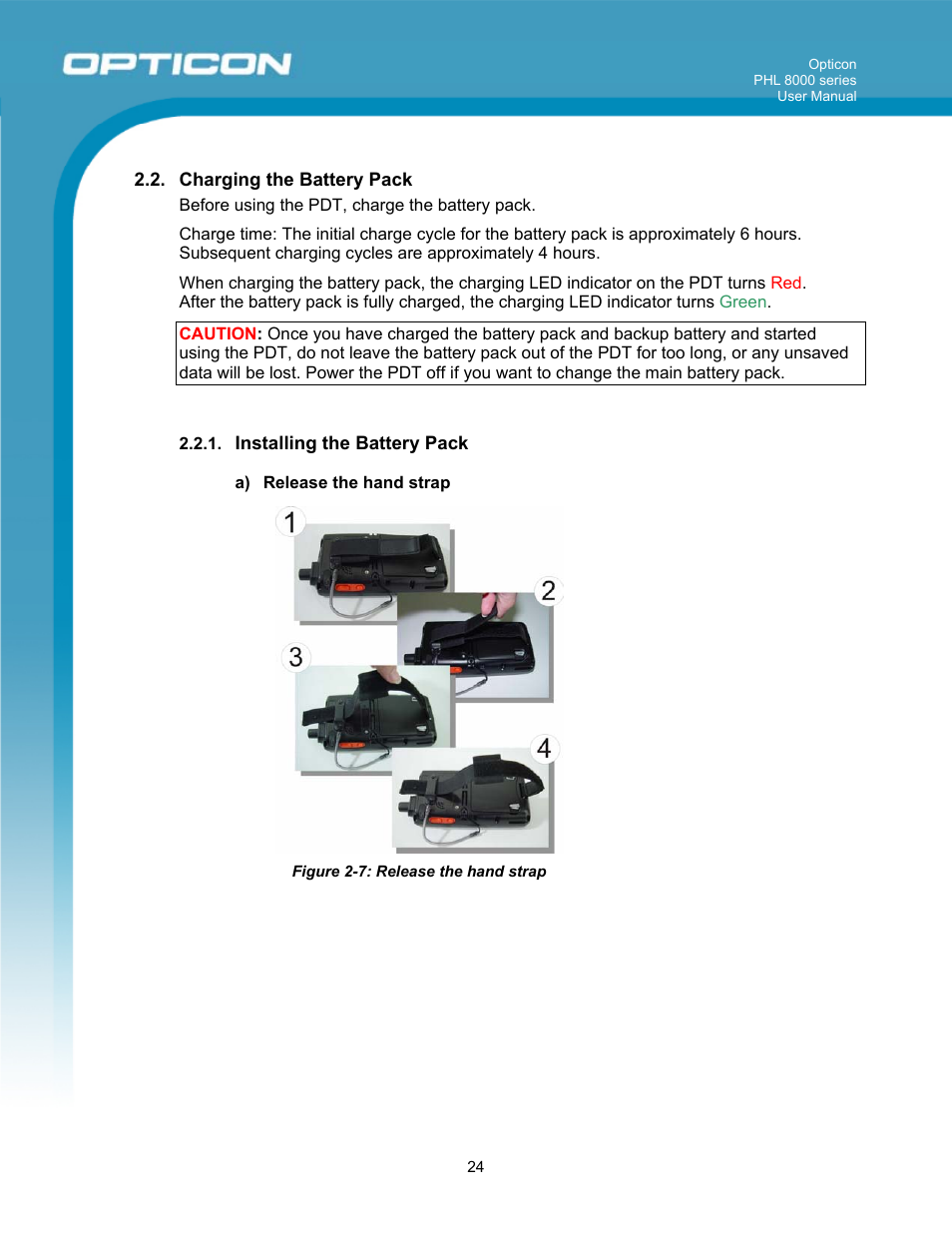 Opticon PHL 8000 User Manual | Page 24 / 113