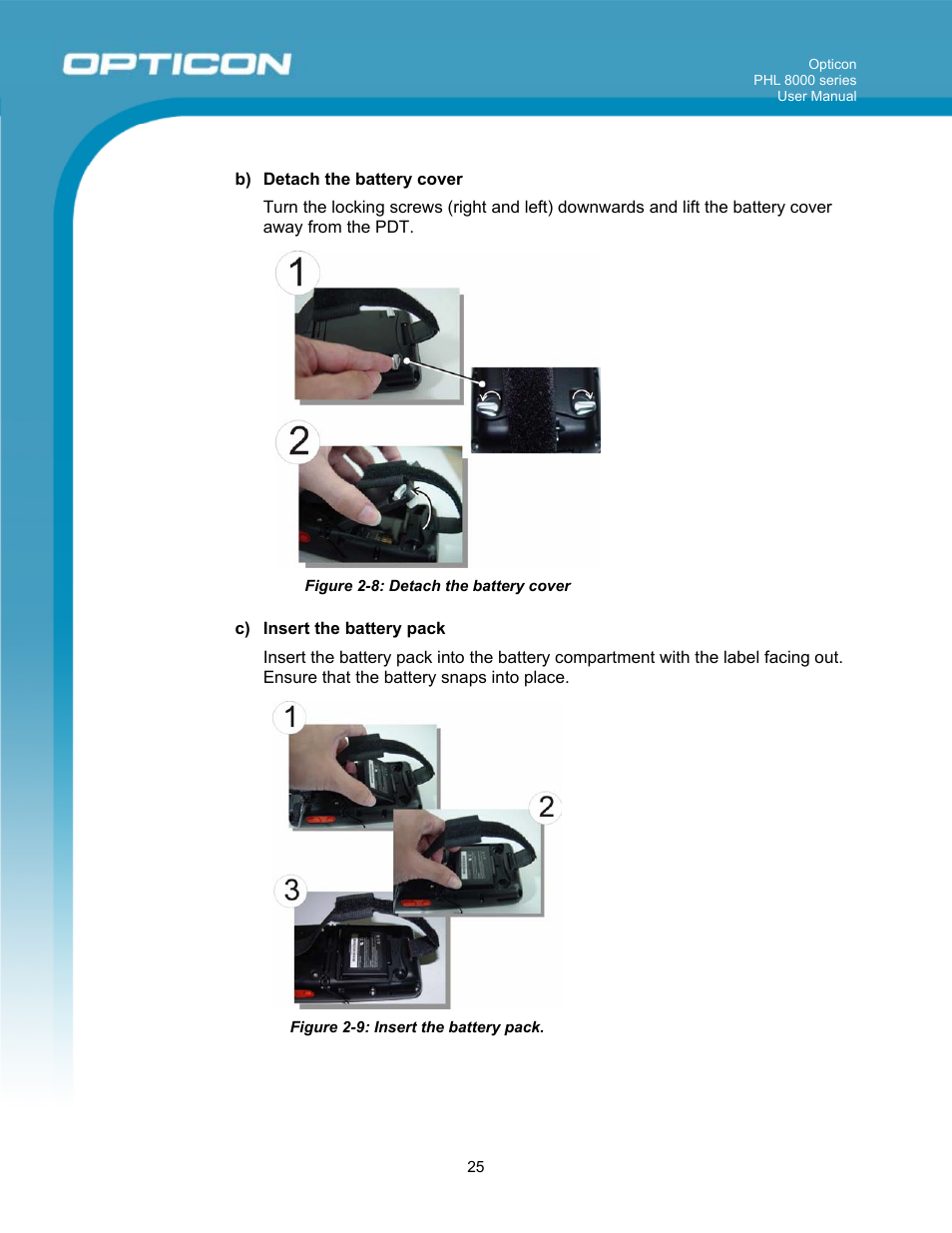 Opticon PHL 8000 User Manual | Page 25 / 113