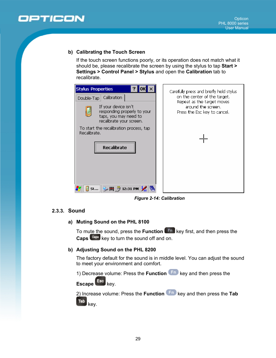 Opticon PHL 8000 User Manual | Page 29 / 113