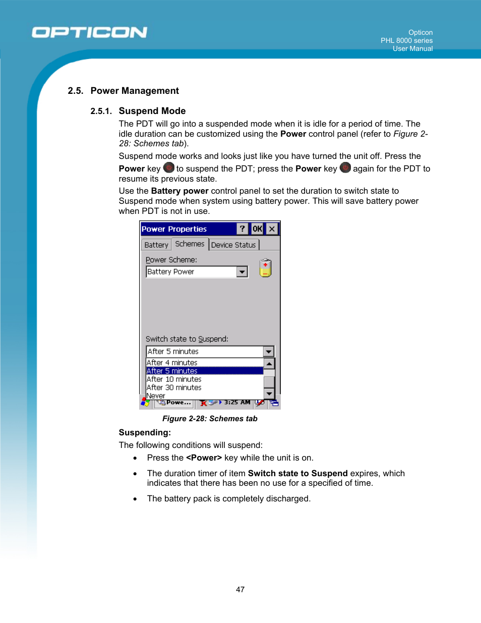 Opticon PHL 8000 User Manual | Page 47 / 113