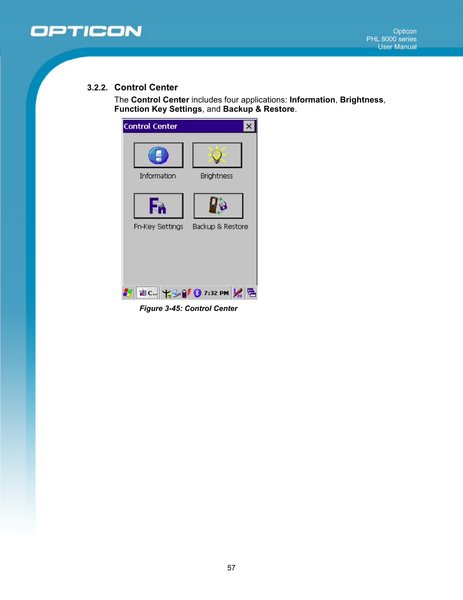 Opticon PHL 8000 User Manual | Page 57 / 113