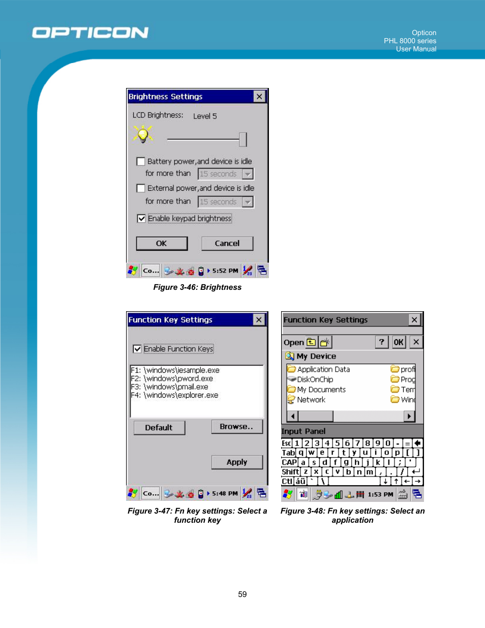 Opticon PHL 8000 User Manual | Page 59 / 113