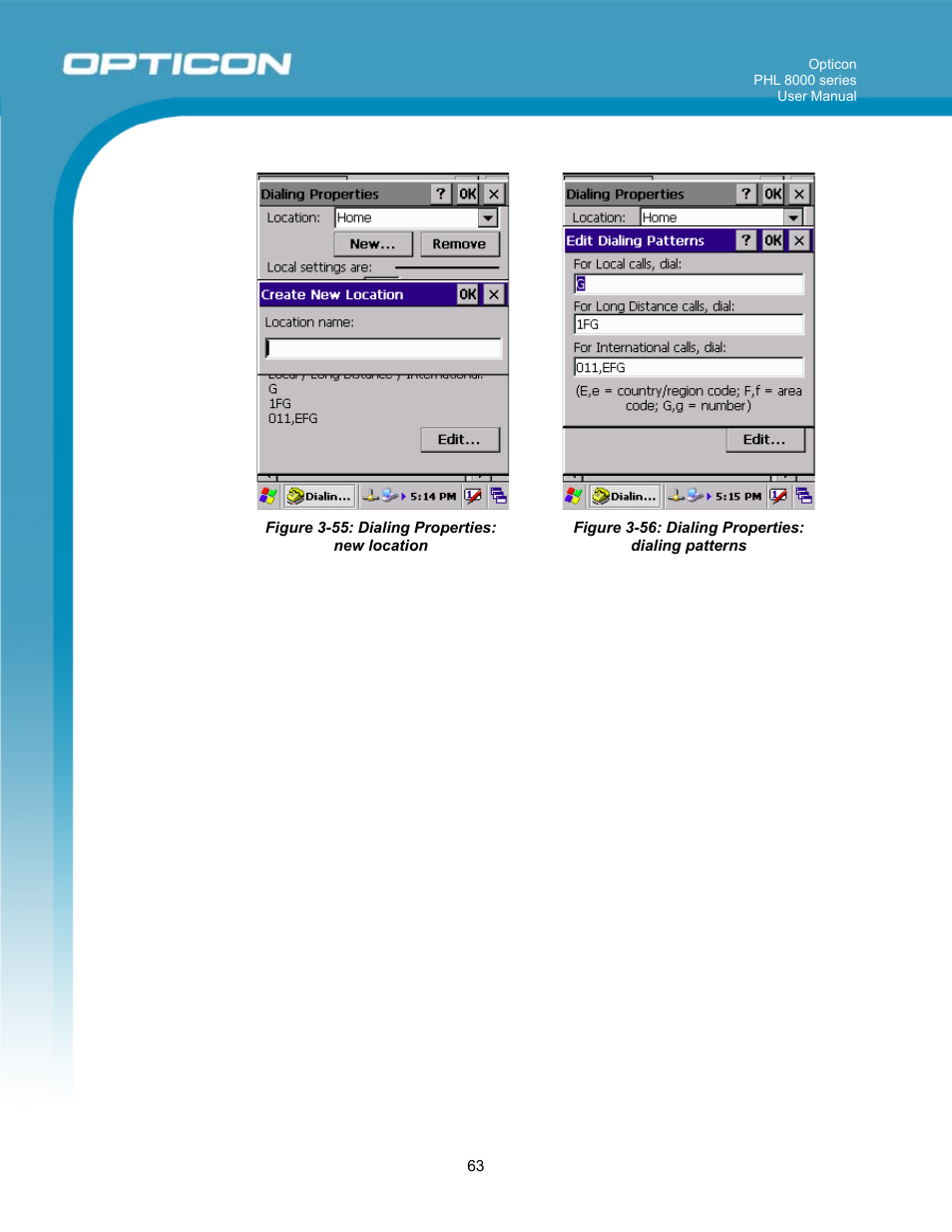 Opticon PHL 8000 User Manual | Page 63 / 113