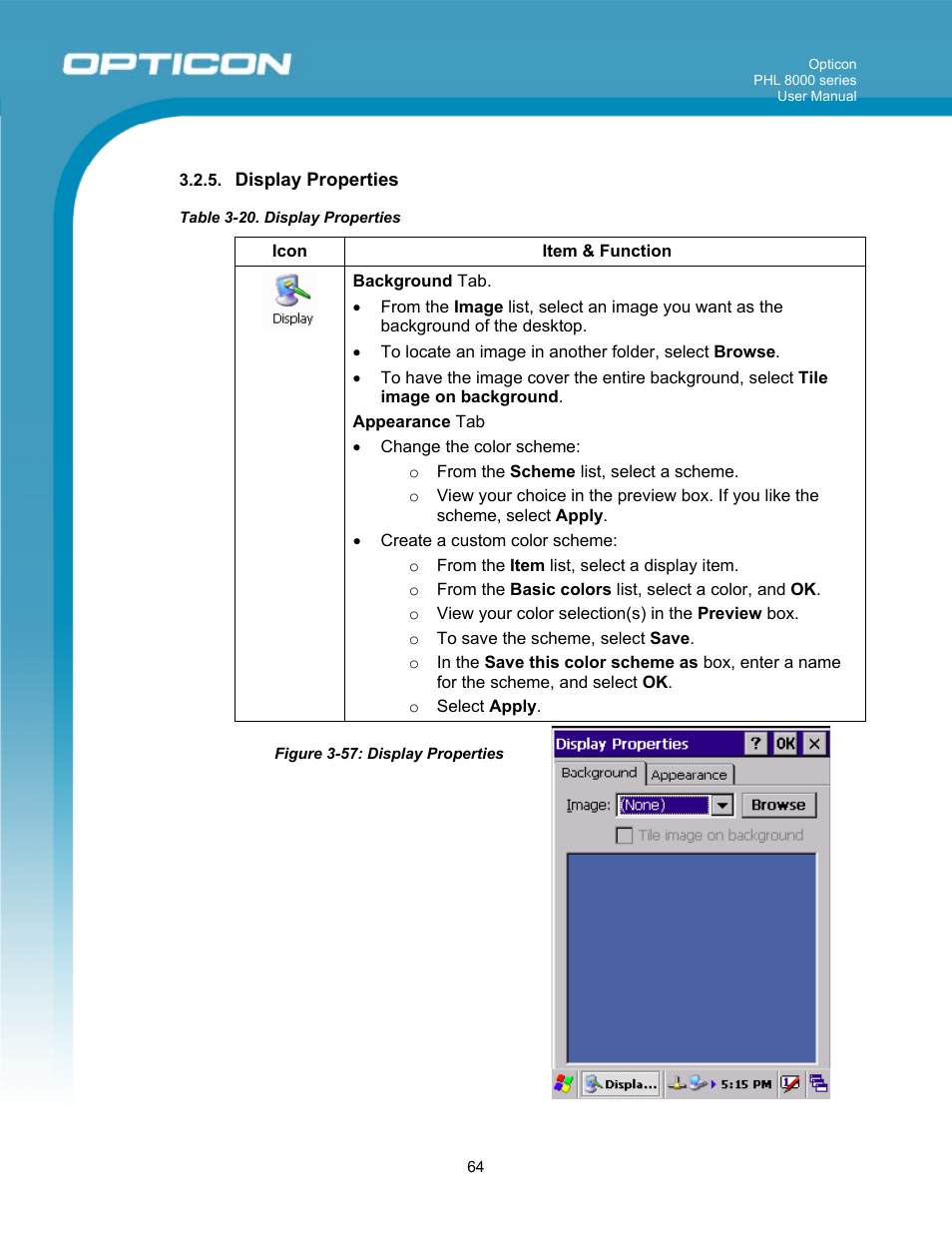 Opticon PHL 8000 User Manual | Page 64 / 113